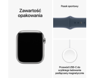 Apple Watch 9 45/Silver Steel/Storm Blue Sport Band S/M LTE - 1180288 - zdjęcie 11